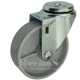 4" x 1-1/4" Steel Wheel Hollow Kingpin Caster - 350 Lbs Capacity