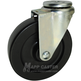 5" x 1-1/4" Heavy Duty Plastic Hollow Kingpin Swivel Caster - 350 Lbs. Capacity