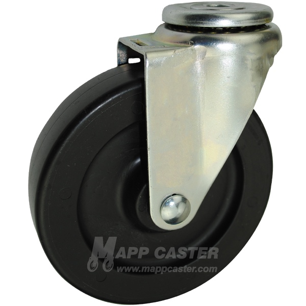 5" x 1-1/4" Heavy Duty Plastic Hollow Kingpin Swivel Caster - 350 Lbs. Capacity