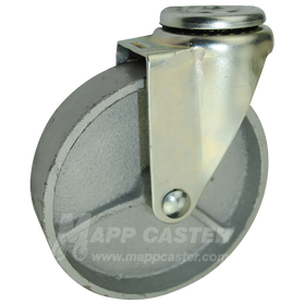 5" x 1-1/4" Steel Wheel Hollow Kingpin Swivel Caster - 350 Lbs Capacity