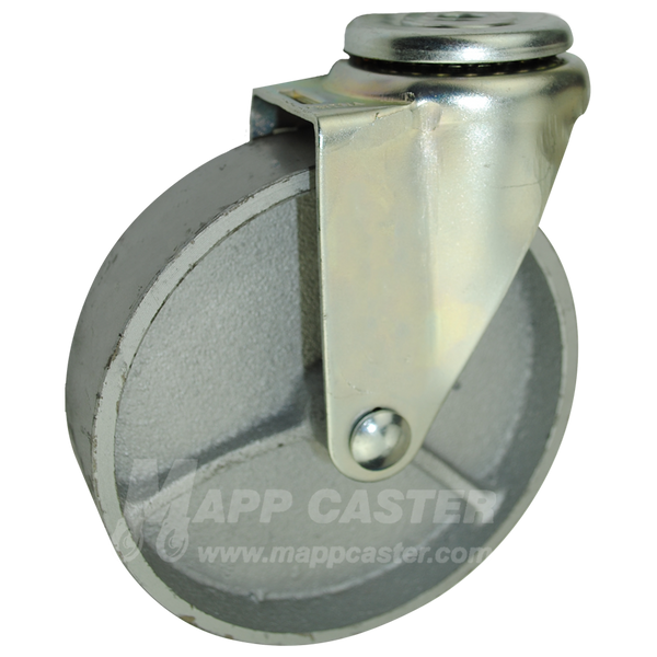 5" x 1-1/4" Steel Wheel Hollow Kingpin Swivel Caster - 350 Lbs Capacity