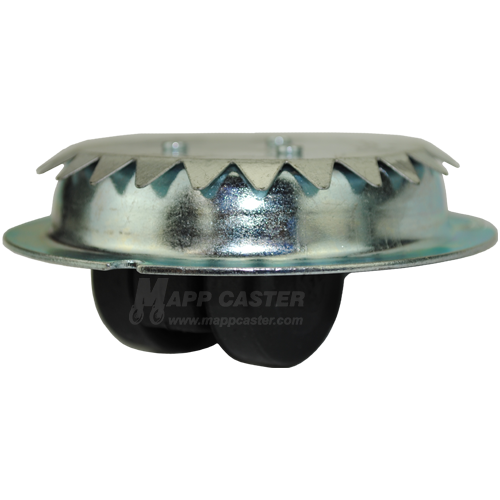 Low Profile Self Mounting Twin Wheel Swivel Caster - 165 Lbs Capacity