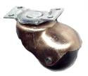 1-5/8" Baron Sperical Floor Protective Wheel Caster with Top Plate & Windsor Antique Finish (Made in USA)