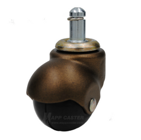 1-5/8" Baron Sperical Floor Protective Wheel Caster with 7/16" Grip Ring Stem & Windsor Antique Finish (Made in USA)