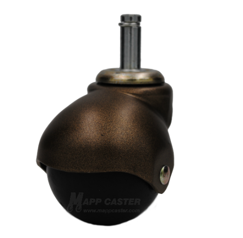 2" Baron Spherical Carpet Wheel Caster with 3/8" Grip Ring Stem & Windsor Antique Finish (Made in USA)