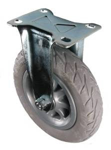 6" x 1-1/4" NoMatic Cushion Wheel Rigid Caster - 150 Lbs Capacity