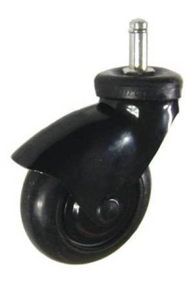 3" x 15/16" Neoprene Wheel Caster with 3/8" x 1" Grip Ring Stem -110 Lbs Capacity