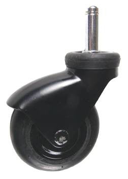 3" x 15/16" Neoprene Wheel Caster with 7/16" x 1-7/16" Grip Ring Stem - 110 Lbs Capacity
