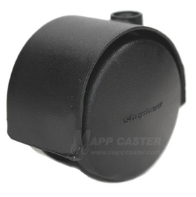 2" (50mm) Pacer Carpet Twin Wheel Caster with Flat Black Finish - Select Stem Type (Made in USA)