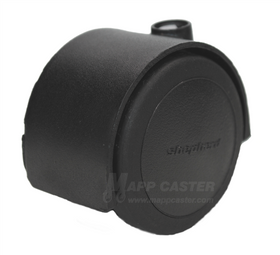 2" (50mm) Pacer Floor Protective Twin Wheel Caster with Flat Black Finish - Select Stem Type (Made in USA)