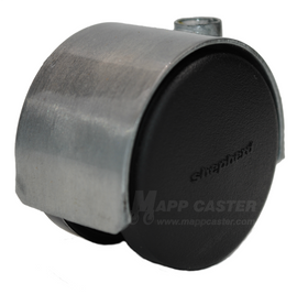 2" (50mm) Pacer Carpet Twin Wheel Caster with Satin Chrome Finish - Select Stem Type (Made in USA)