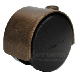 2" (50mm) Pacer Carpet Twin Wheel Caster with Windsor Antique Finish - Select Stem Type (Made in USA)