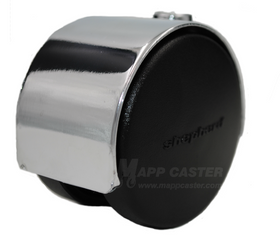 2-3/8" (60mm) Pacer Carpet Twin Wheel Caster with Bright Chrome Finish - Select Stem Type (Made in USA)