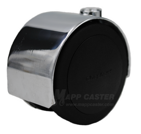 2-3/8" (60mm) Pacer Floor Protective Twin Wheel Caster with Bright Chrome Finish - Select  (Made in USA)