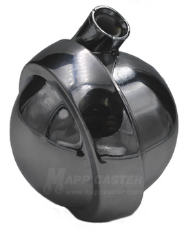 2-1/2" Carpet Wheel Metal Ball Caster with Bright Chrome Finish - Select Mounting Stem (Made in USA)