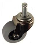 2" x 13/16" Thermoplastic Rubber Wheel Caster with 3/8" x 1" Grip Ring Stem - 80 Lbs Capacity