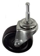 2-1/2" x 13/16" Hard Rubber Wheel Caster with 5/16" x 1-1/2" Grip Neck Stem - 95 Lbs Capacity