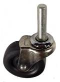 2-1/2" x 13/16" Hard Rubber Wheel Caster with 7/16" x 1-7/8" Straight Stem - 95 Lbs Capacity