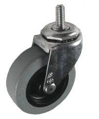 2-1/2" x 13/16" (Creeper & Rubbermaid Trash Can Dolly) Caster with 5/16 -18 x 3/4" Threaded Stem - 80 Lbs Capacity