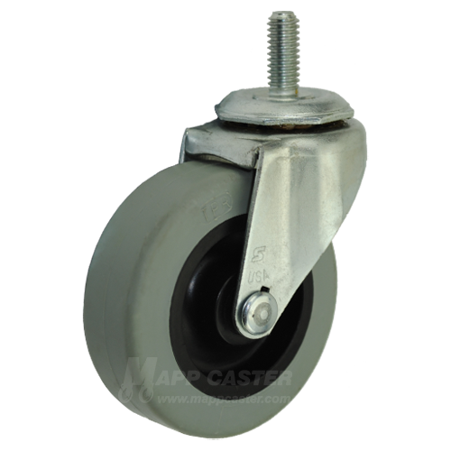 2-1/2" x 13/16" (Creeper & Rubbermaid Trash Can Dolly) Caster with 5/16 -18 x 3/4" Threaded Stem - 80 Lbs Capacity