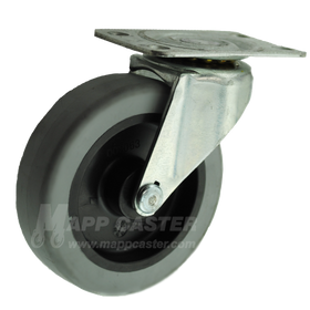 3" x 13/16" Thermoplastic Rubber Swivel Caster - 110 Lbs Capacity