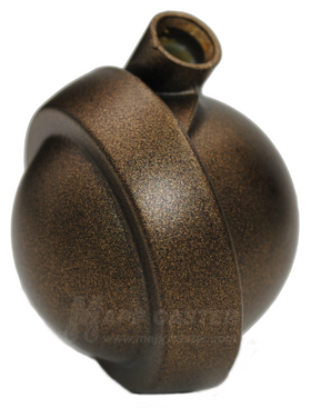 2" Carpet Wheel Metal Ball Caster with Windsor Antique Finish - Select Mounting Stem (Made in USA)