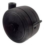 100mm (3.93") Softech Floor Protective Twin Wheel Caster with Black Finish & Brake - 225 Lbs Capacity