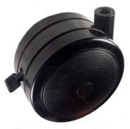 125mm (4.92") Softech Floor Protective Twin Wheel Caster with Black Finish & Brake - 225 Lbs Capacity