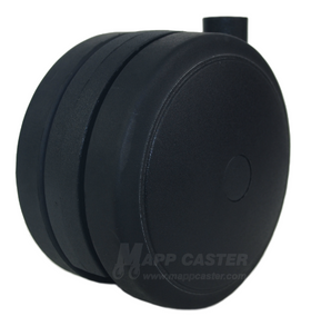 125mm (4.92") Softech Floor Protective Twin Wheel Caster with Black Finish - 225 Lbs Capacity