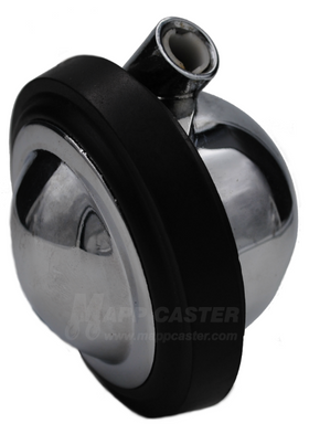 3" Floor Protective Ball Caster with Bright Chrome Finish - Select Mounting Stem (Made in USA)