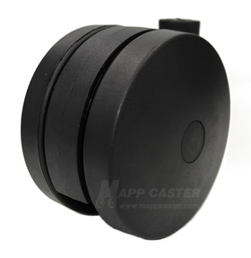 100mm (3.93") Ultima Carpet Wheel Caster with Black Finish (Best for Carpet) - 175 Lbs Capacity