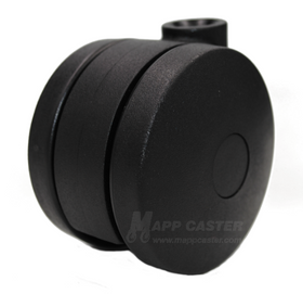 75mm (2.95") Ultima Twin Wheel Furniture Caster (Best for Carpet) - 165 Lbs Capacity