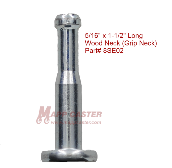 8SE02 - Grip Neck Stem 5/16" x 1-1/2" for Shepherd Pacer 50mm Twin Wheel Casters