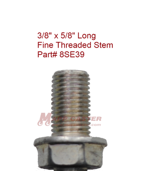 8SE39 - 3/8" x 5/8" Threaded Stem for Shepherd Pacer 50mm Twin Wheel Casters
