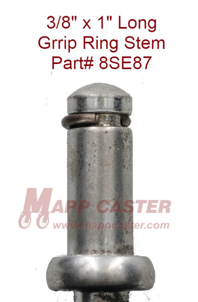8SE87 3/8" Grip Ring Stem for Shepherd Pacer Casters