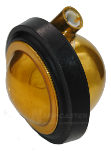 3" Floor Protective Ball Caster with Bright Brass Finish - Select Mounting Stem (Made in USA)