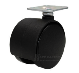 2" (50mm) Source II Carpet Wheel Caster with Mouting Plate