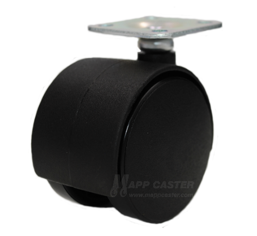 2" (50mm) Source II Carpet Wheel Caster with Mouting Plate