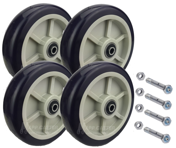 Drywall Dolly Replacement Wheels QPRX8M5-LAXLE-A-4