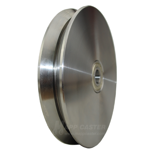 DSPK 200K - Blicke 200mm x 33mm Solid Steel V-Groove Wheel | Mapp Caster EDSPK 200K