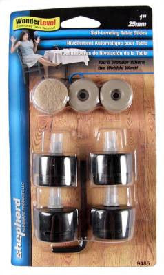 Plastic Base Self Leveling Table Glides - Set of 4
