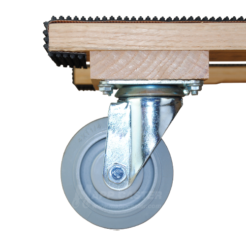 B18304MIR 18" x 30" Furniture Dolly with 4" TPR Rubber Wheels