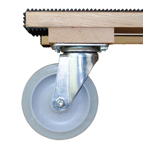 18" x 30" H-Dolly with 5" TPR Rubber Wheel Casters - 1,000 Lbs Capacity