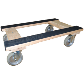 18" x 30" H-Dolly with 5" Rubber on Aluminum Wheel Casters - 1,000 Lbs Capacity