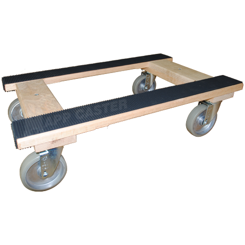 18" x 30" H-Dolly with 5" Rubber on Aluminum Wheel Casters - 1,000 Lbs Capacity