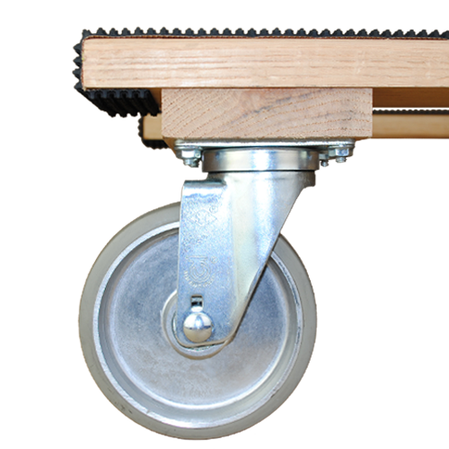 18" x 30" H-Dolly with 5" Rubber on Aluminum Wheel Casters - 1,000 Lbs Capacity