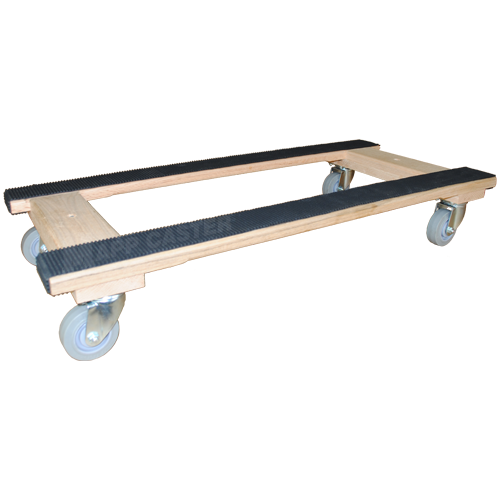 18" x 40" H-Dolly with 3 1/2" TPR Rubber Wheel Casters - 1,000 Lbs Capacity