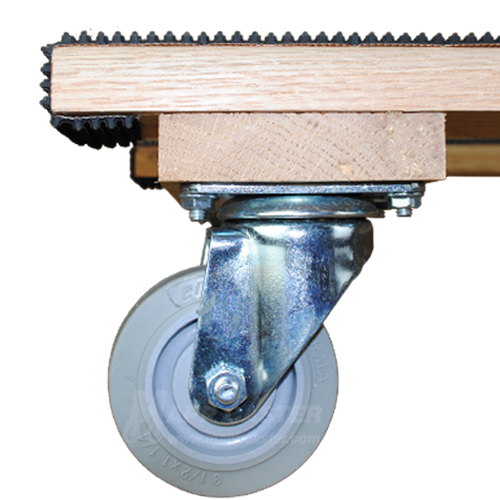 18" x 40" H-Dolly with 3 1/2" TPR Rubber Wheel Casters - 1,000 Lbs Capacity