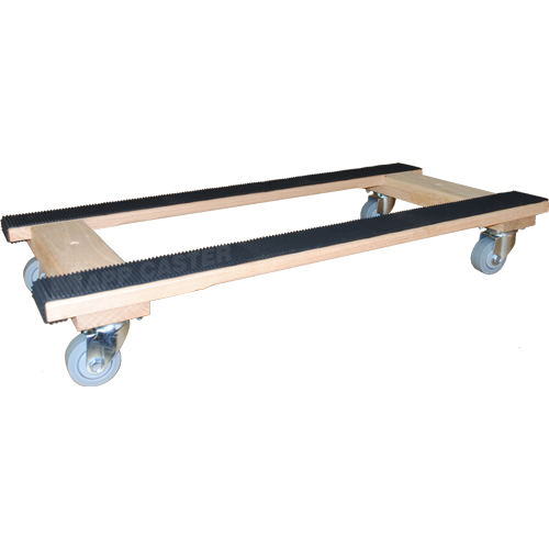 18" x 40" H-Dolly with 3" TPR Rubber Wheel Casters - 1,000 Lbs Capacity
