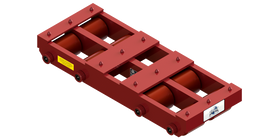 Long Straight Line Skate HBB-100-P | 20 Ton Capacity - Polyurethane Rollers